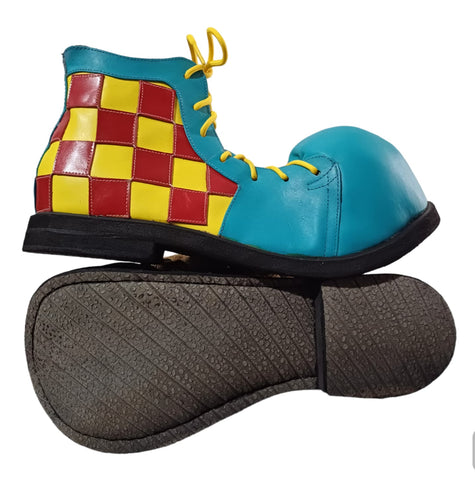 Kapirucho Clown Shoes Ball Toe Checked Heel shoes