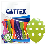 Cattex Round Polka Dot Print Balloons