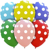 Cattex Round Polka Dot Print Balloons